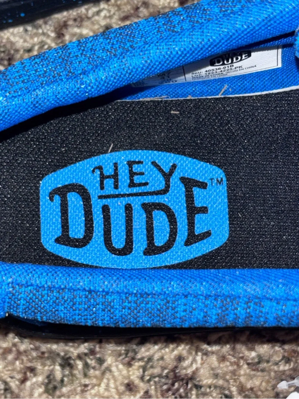 HEY DUDE WALLY SPORT KNIT MENS Size 8 Unreleased  BLUE/BLACK New